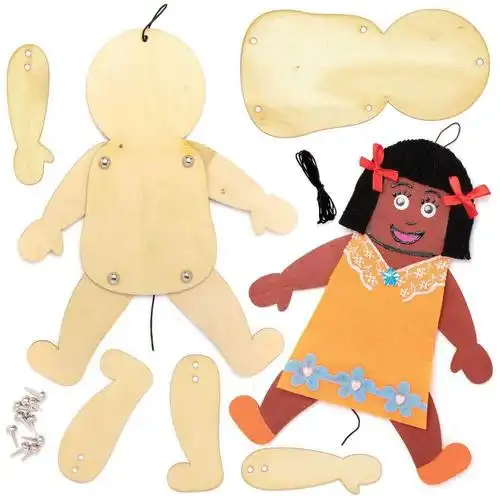 diy手工制作工艺品 木制鹦鹉工艺套件适合儿童缝制和装饰提线木偶