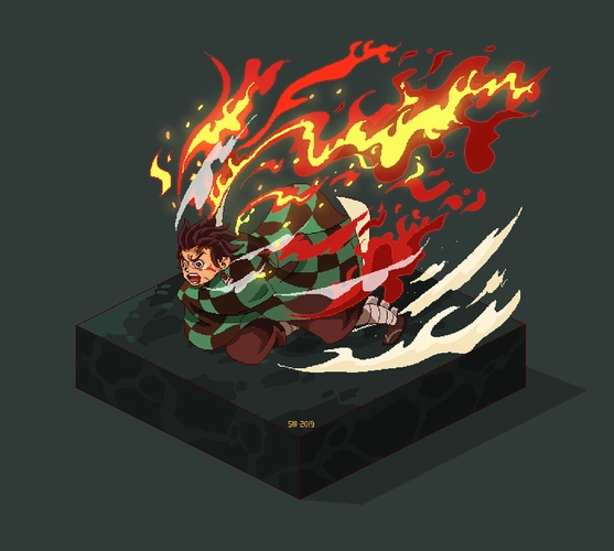 鬼灭之刃(像素)第一部分昆明|插画师沈大尉332601年前