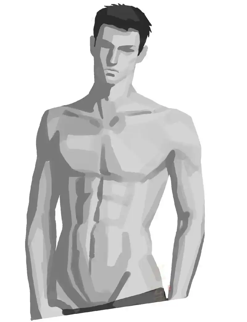 第八张速涂#绘画 #板绘 #速涂练习 #肌肉男  - 抖音