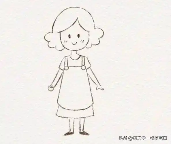 简笔画准备上班的妈妈简笔画人物简笔画妈妈图片我的妈妈简笔画全身