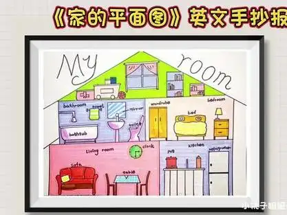 赶紧收藏画起来吧#手抄报 #英语手抄报 #手抄报模板 #我的家 #手抄报