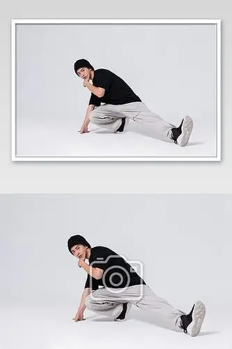 街舞男孩地板动作
