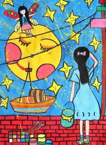 涂鸦我的梦/少儿绘画作品/儿童画/网络美术馆_中国少儿美术教育网