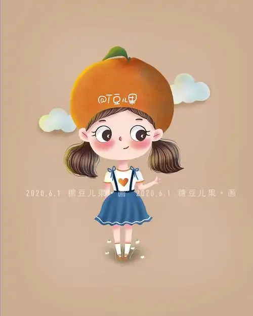卡通水果女孩形象设计