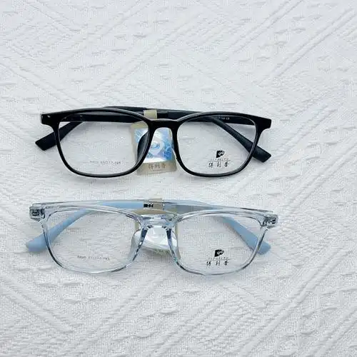 日式复古风格小众板材青少年儿童近视镜架tr90方形网红眼镜批发