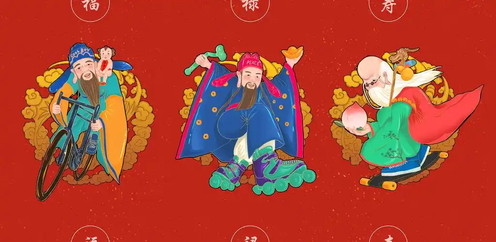 福禄寿日常|插画|商业插画|飒喵喵怪 - 原创作品 - 站酷 (zcool)