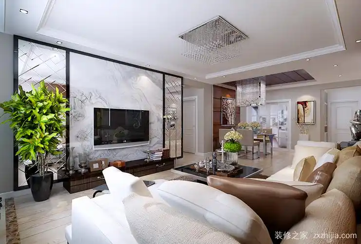 万达悦公馆90平全包装修效果图