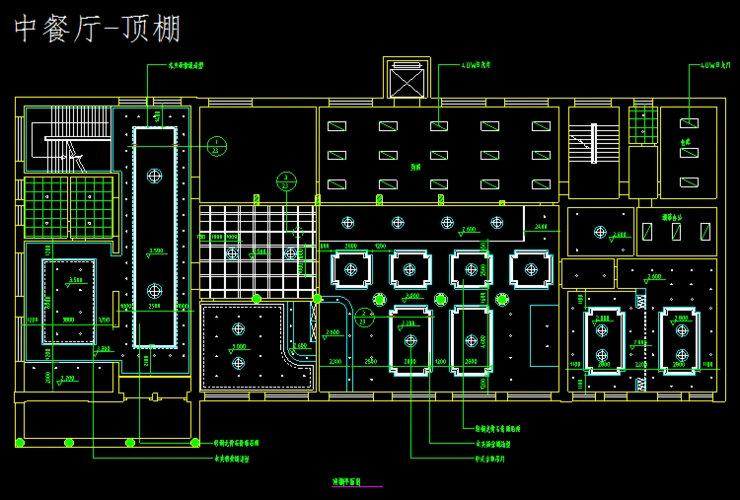 cad工装餐厅宾馆室内设计施工图
