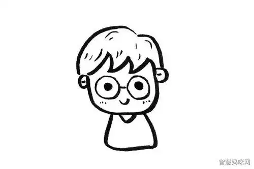 一组可可爱爱人物简笔画人物简笔画 男孩的画法人物肖像卡通简笔画人