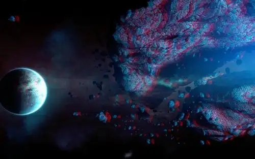 全高清壁纸,太空,太近 - 立体3d,红/青