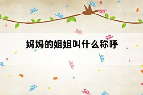 就是妈妈的姐姐与妹妹,别的地方都是阿姨,我们这里不同,就像爸爸的