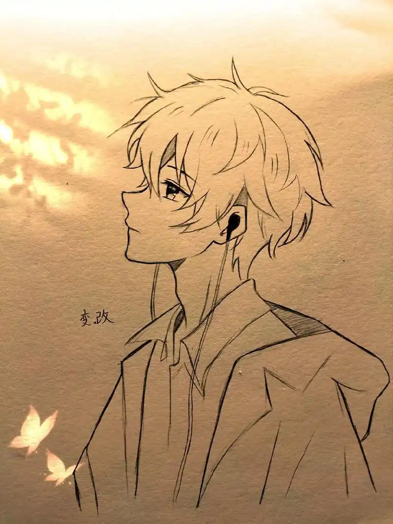 动漫人物怎么画男生帅气 - 抖音