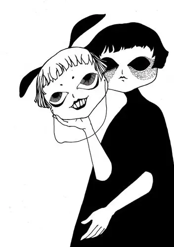 整理一下随手画的一些黑白线条插画|插画|创作习作|黄桃子 - 原创作品