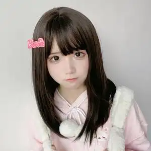 假发短发少女网红直发夏季日系齐刘海减龄层次锁骨发自然全头套式