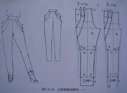 几款哈伦裤 裁剪图_裁缝