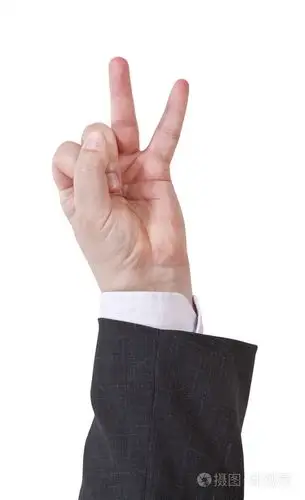 由两个手指-手势计数