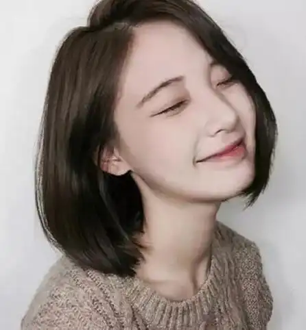 女生鲻鱼头八字刘海,绝佳的修饰脸型的发型