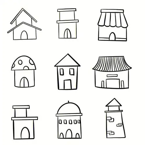 78789797超可爱的小房子简笔画,可以留着教小朋友,想学画画的