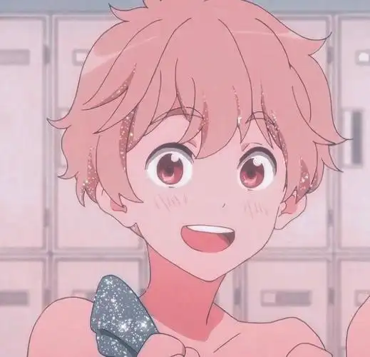 第160期动漫男头:呆萌可爱粉色系无水印男生头像