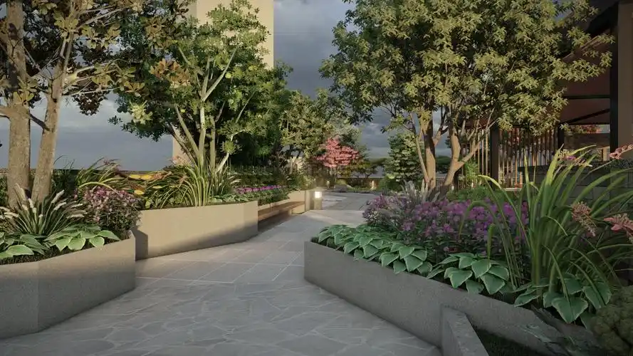 重庆长寿湖500平中式屋顶花园设计