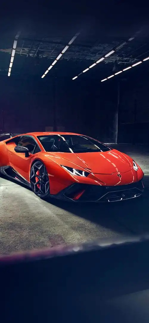 橙色兰博基尼车库静态帅气展示图片