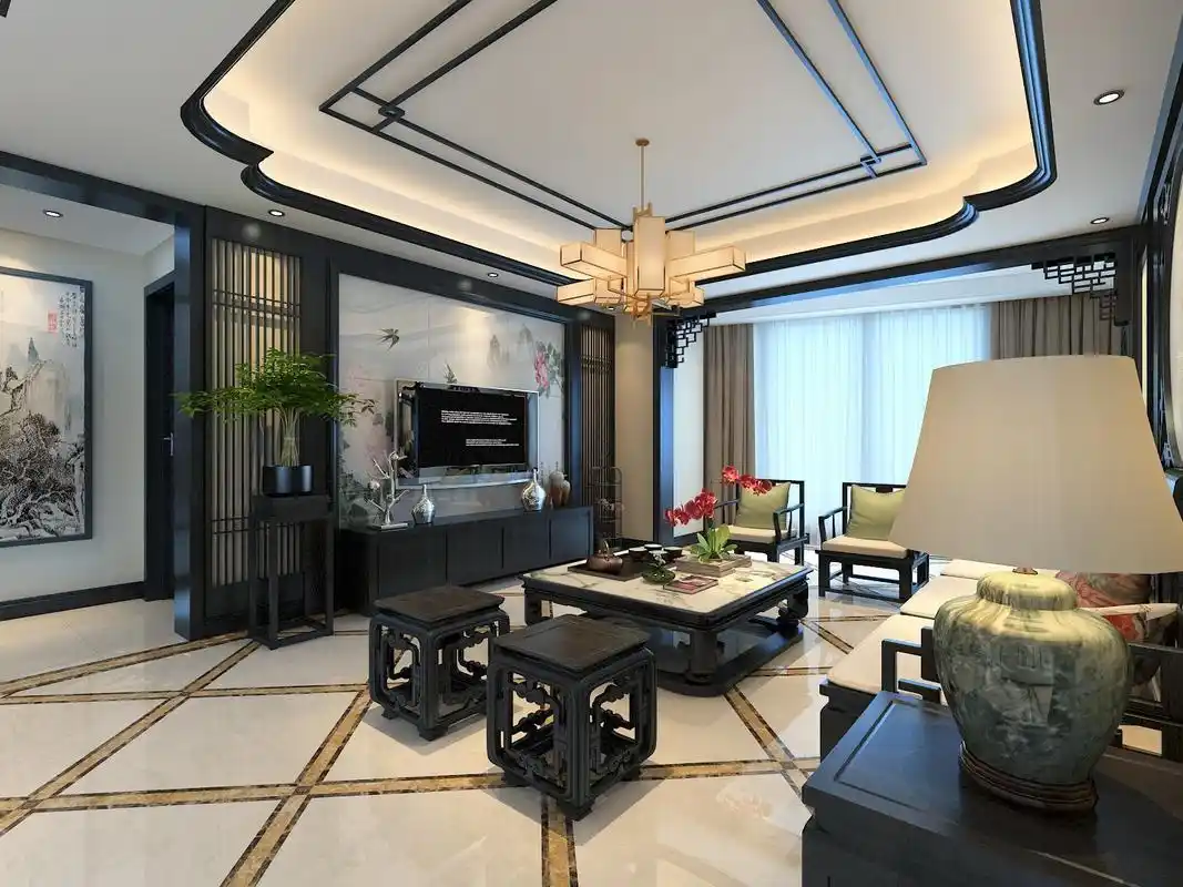 中式三居室120平米4.6万-中央花园装修案例-合肥房天下家居装修网