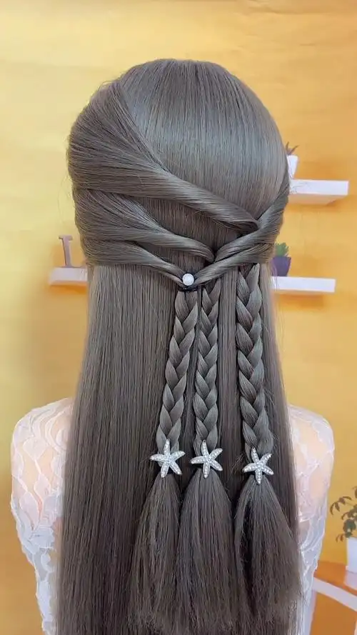 日常编发简单编发编发时尚美丽发型支持正能量