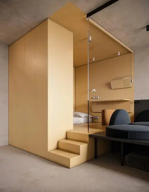 30平的大通间一居改两居,宽敞的客厅,干式分离的卫生间,茶室,工作区