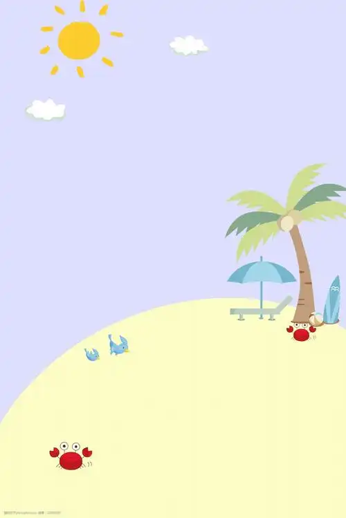清新夏日海边背景