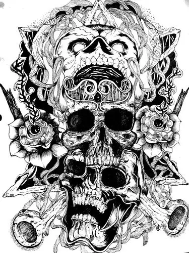 魔鬼骷髅头|插画|艺术插画|xue小小桃 - 原创作品 - 站酷 (zcool)
