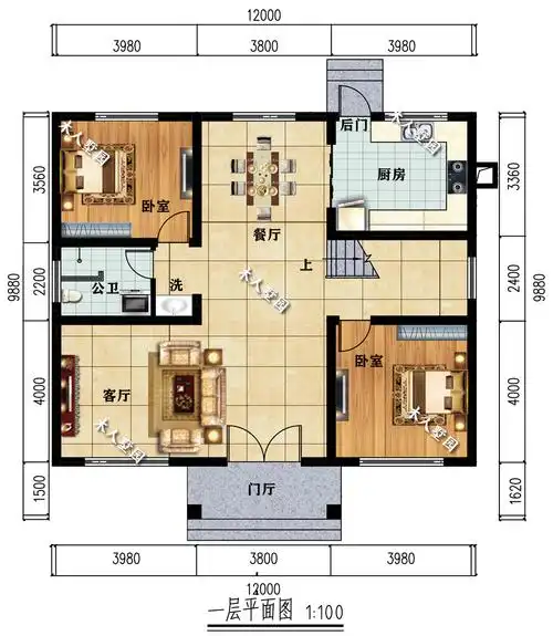 一百二十平方的房子设计图片(农村建房只能120平米不要怕) - 赤虎壹号
