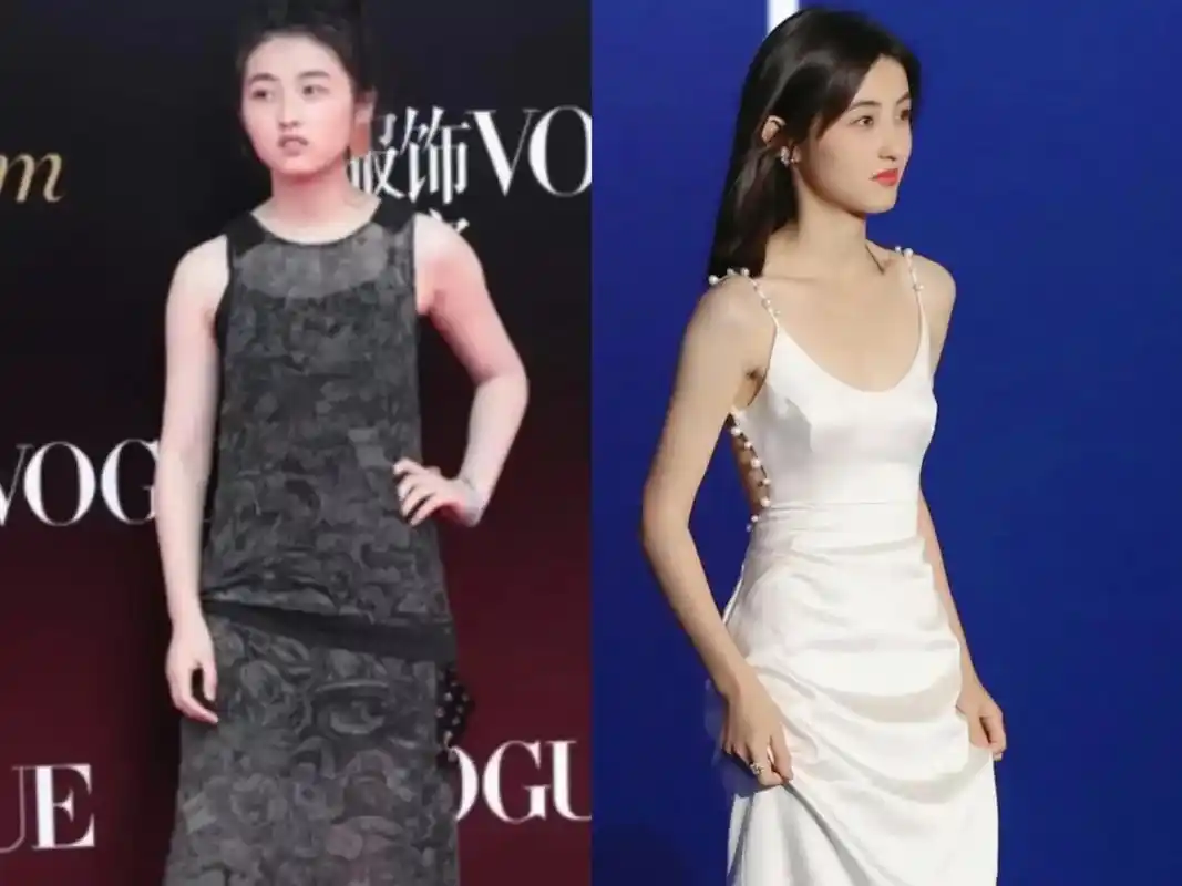 张子枫仪态前后变化好大,瘦了,斜方肌消失,有了美背和直角肩,这就是女