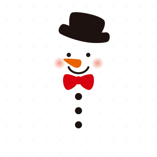 圣诞节卡通手绘风格雪人png装饰