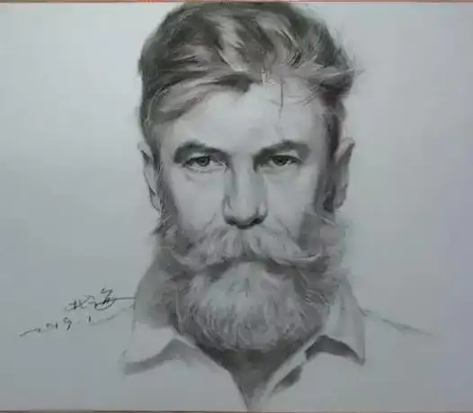 大叔黑白素描头像 微信头像图片大全 -【爱个性】