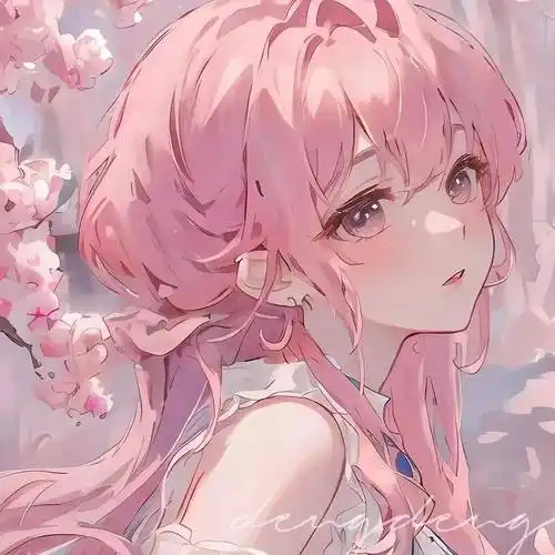 粉色系可爱动漫女头_侵权_网络_图片