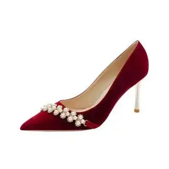 reddragonfly红蜻蜓红色婚鞋新娘鞋女婚礼高跟鞋23年新款秀敬酒禾婚纱