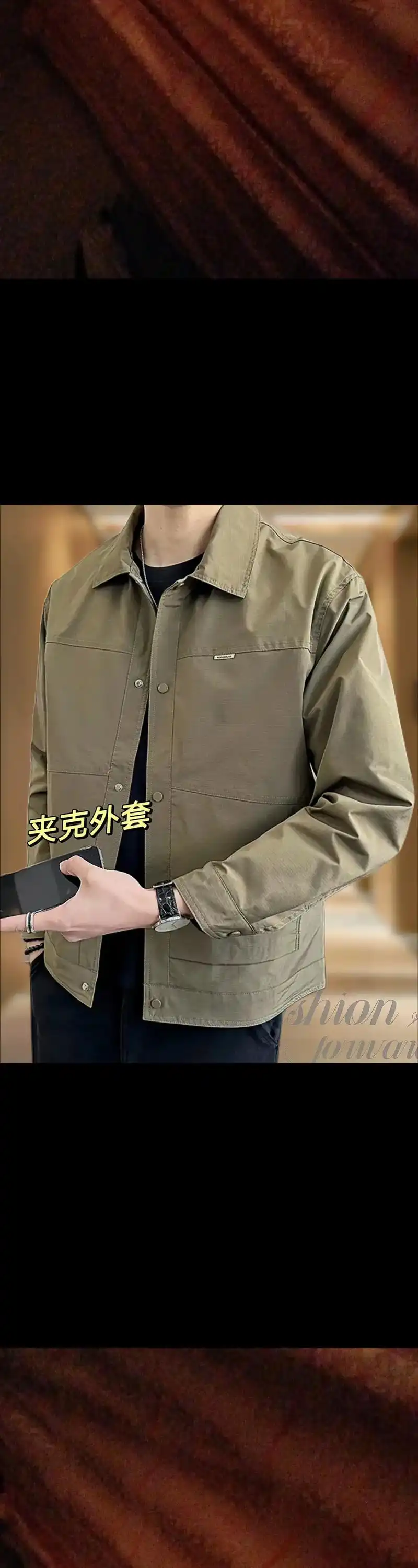 啄木鸟春装新款男士夹克外套翻领休闲.