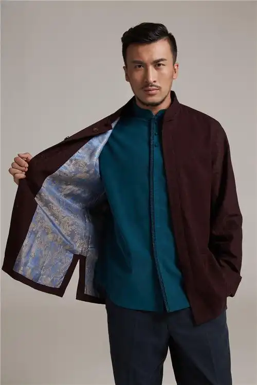 1.厂家直发 2015秋冬新款唐装男外套中式暗扣中国风上衣 g764