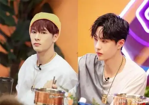 在王一博和王嘉尔之间交换意见,却被错放到了一张接吻图片中