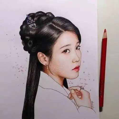 彩铅肖像画也不是很难嘛!