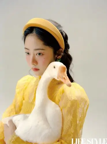 谭松韵黄色复古蕾丝裙大片真是高冷绝美似傲娇公主