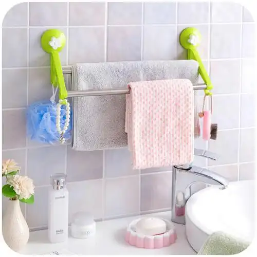 居家日常生活小用品创意家居用品居家收纳日用品小百货吸盘双层毛巾架