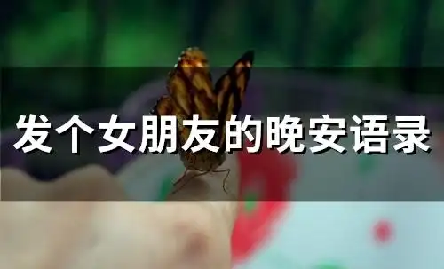 发个女朋友的晚安语录(69句) - 爱说说