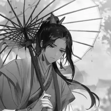 古风动漫头像男黑白_男生动漫头像_头像屋