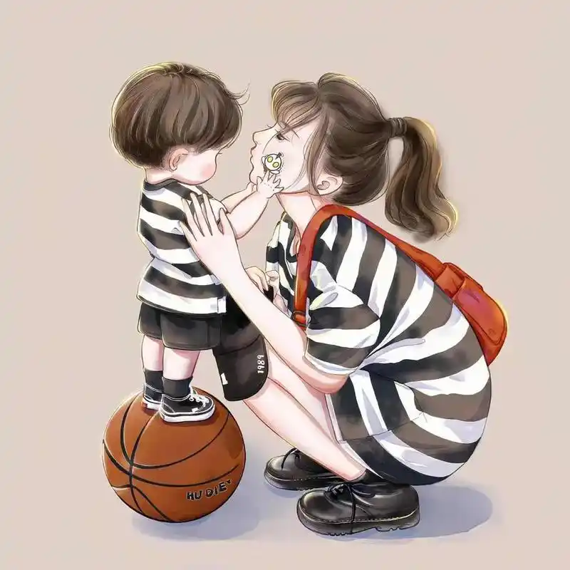 好喜欢这样的头像#全家福卡通头像 #妈妈的世界很小里面装满了 - 抖音