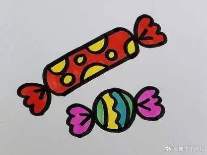 一学就会的糖果简笔画,可爱又简单的亲子育儿简笔画……__财经头条