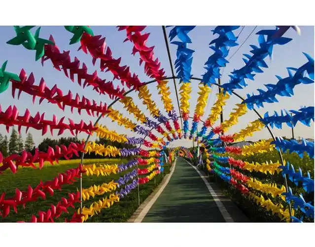 风车装饰悬挂户外旋转长廊幼儿园儿童玩具微商地礼品风车