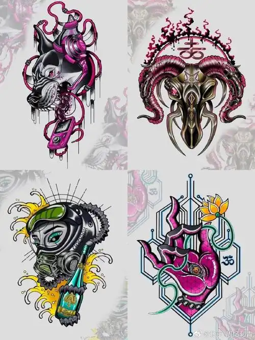 今日纹身图案分享    彩色纹身    #纹身分享##纹身设计##北京纹身店