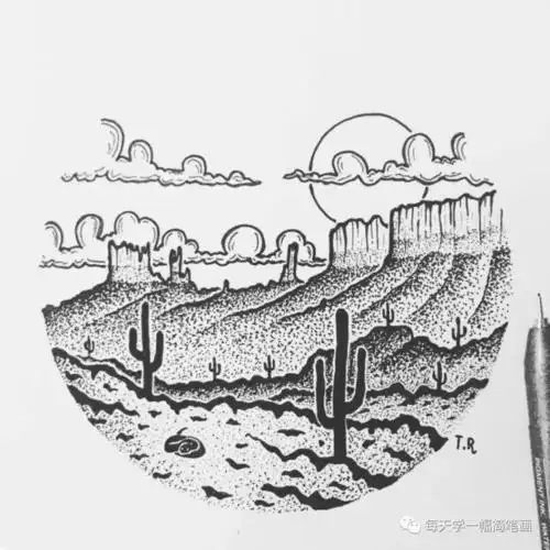 针管笔简笔画船只