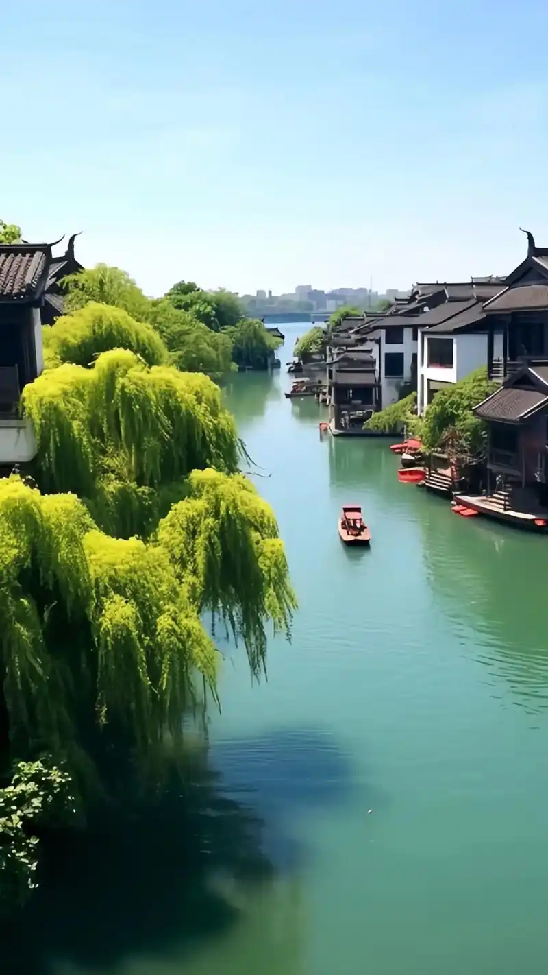 《江南四季》 江南水乡美如画, 小桥流水绕人家. 春来柳树吐 - 抖音